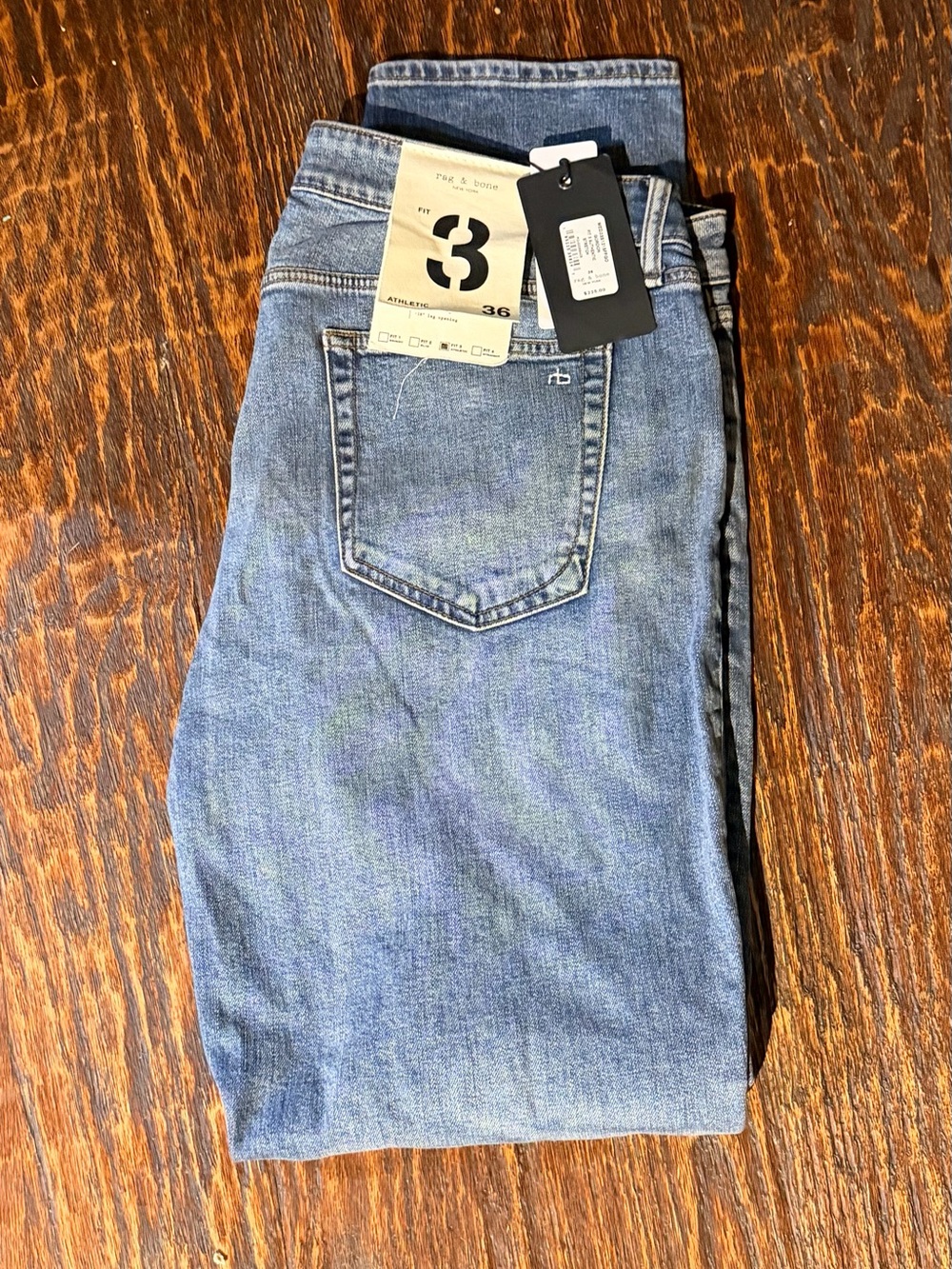 rag & bone Men's Light Wash Slim Straight Jeans